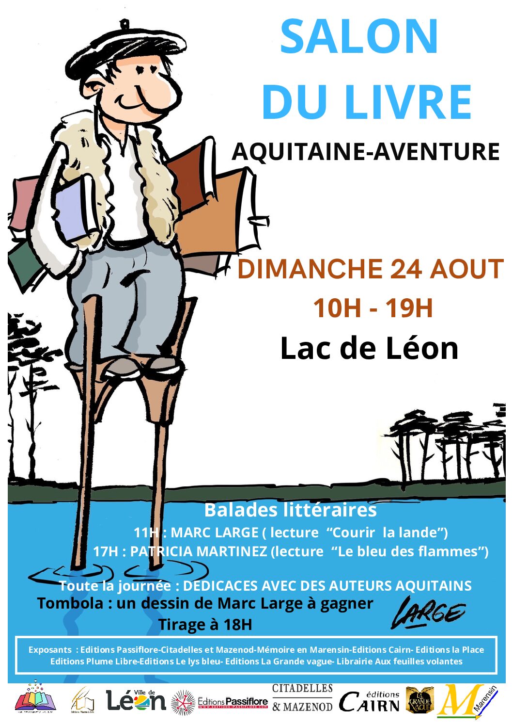 Salon du livre du lac de Léon (côte landaise), dimanche 24 août 2025