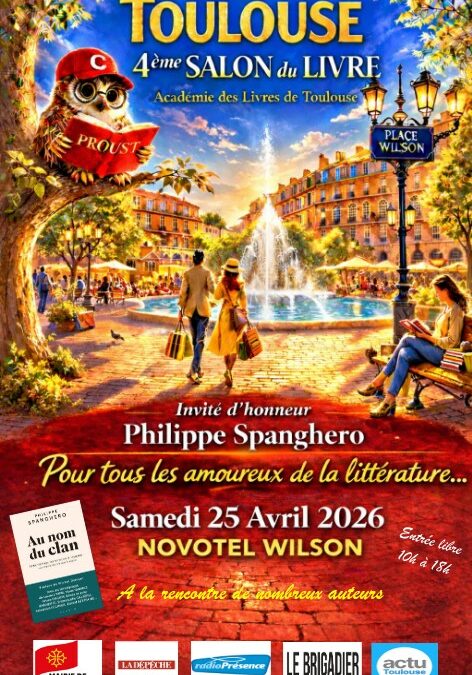 4 ème salon de l&rsquo;Académie des Livres de Toulouse, 25 avril 2026